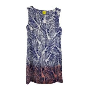 Roberta Roller Rabbit Womens Size S Ombre Palm‎ Print Blue White Coral